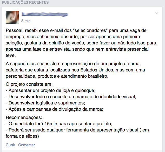 Cuidado com o Teste de Criação